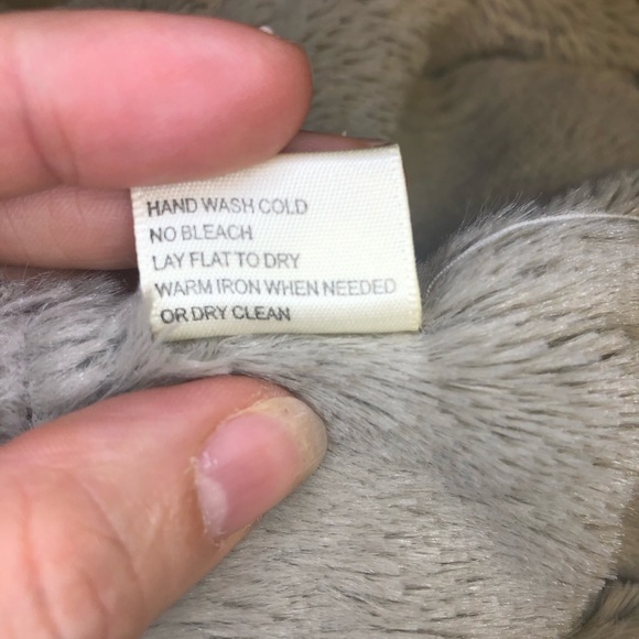 Grey Faux Suede & Fur Wrap Jacket Karlie Size L - Picture 7 of 7